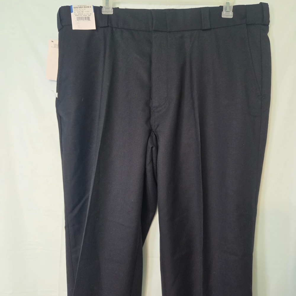 Spiewak Mens Uniform Trousers Size 44 Navy Blue Wool Blend Flat Front Pants